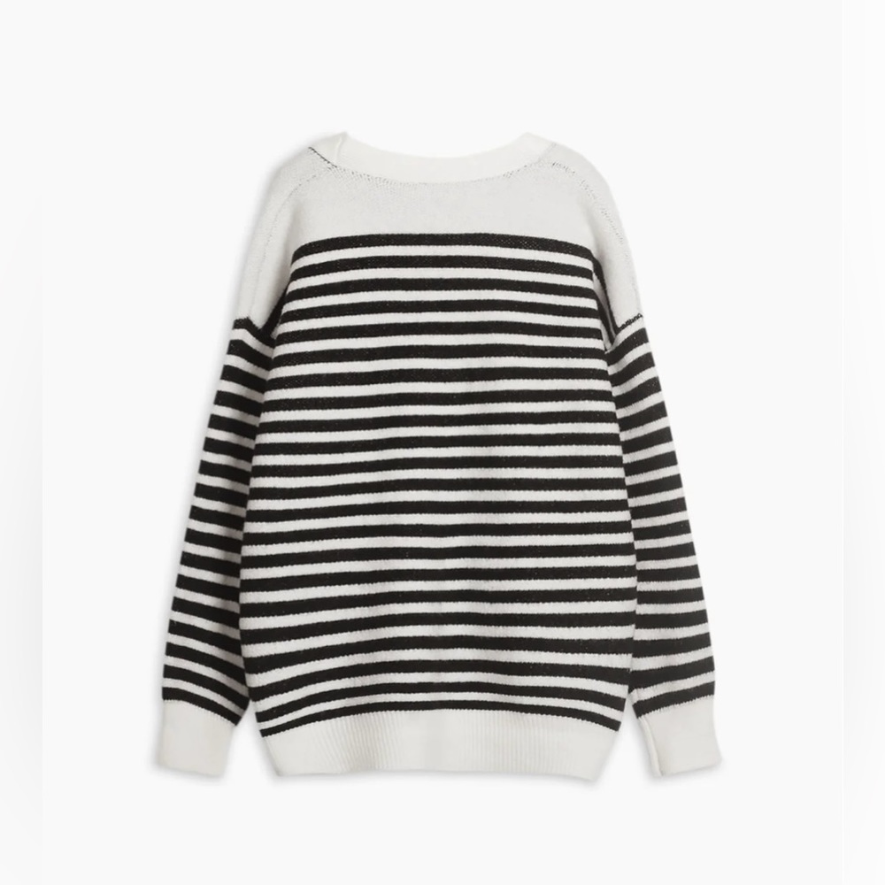 NWT STRIPE OVERSIZED CARDIGAN - Picture 3 of 4
